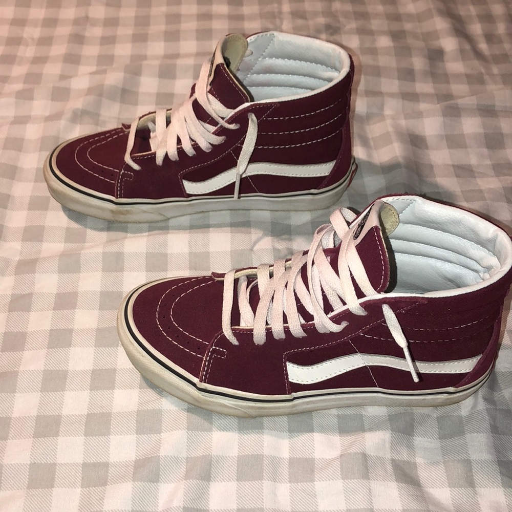 Maroon Hi-Top Vans